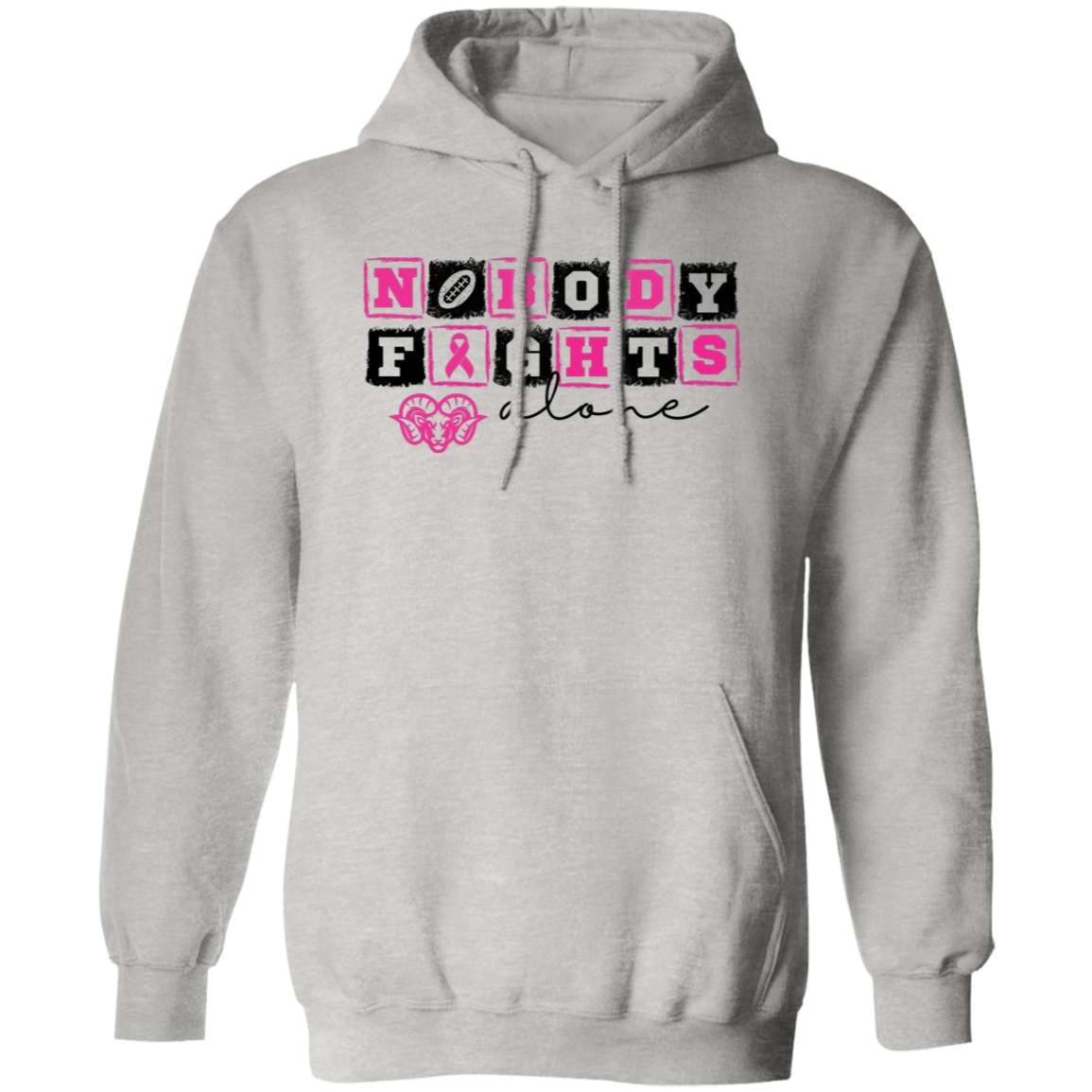 Mens Nobody Fights Alone Hoodie