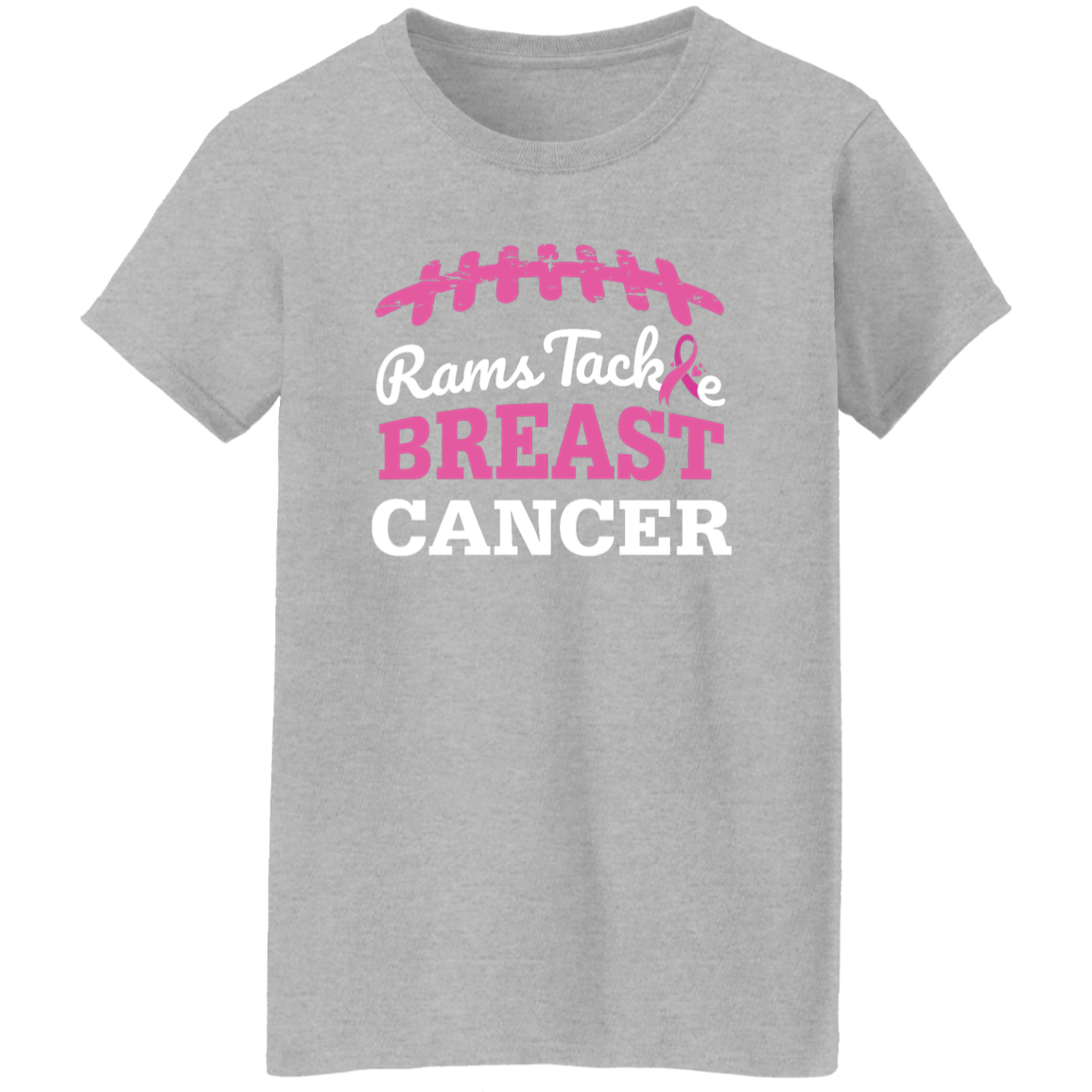 Ladies' Rams Tackle Breast Cancer T-Shirt