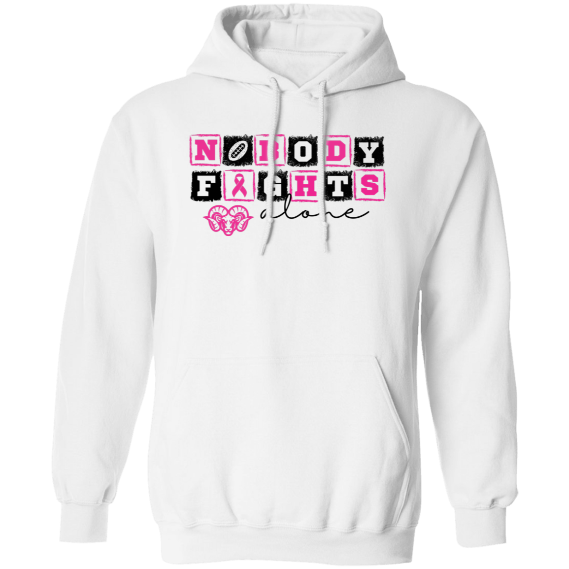 Mens Nobody Fights Alone Hoodie