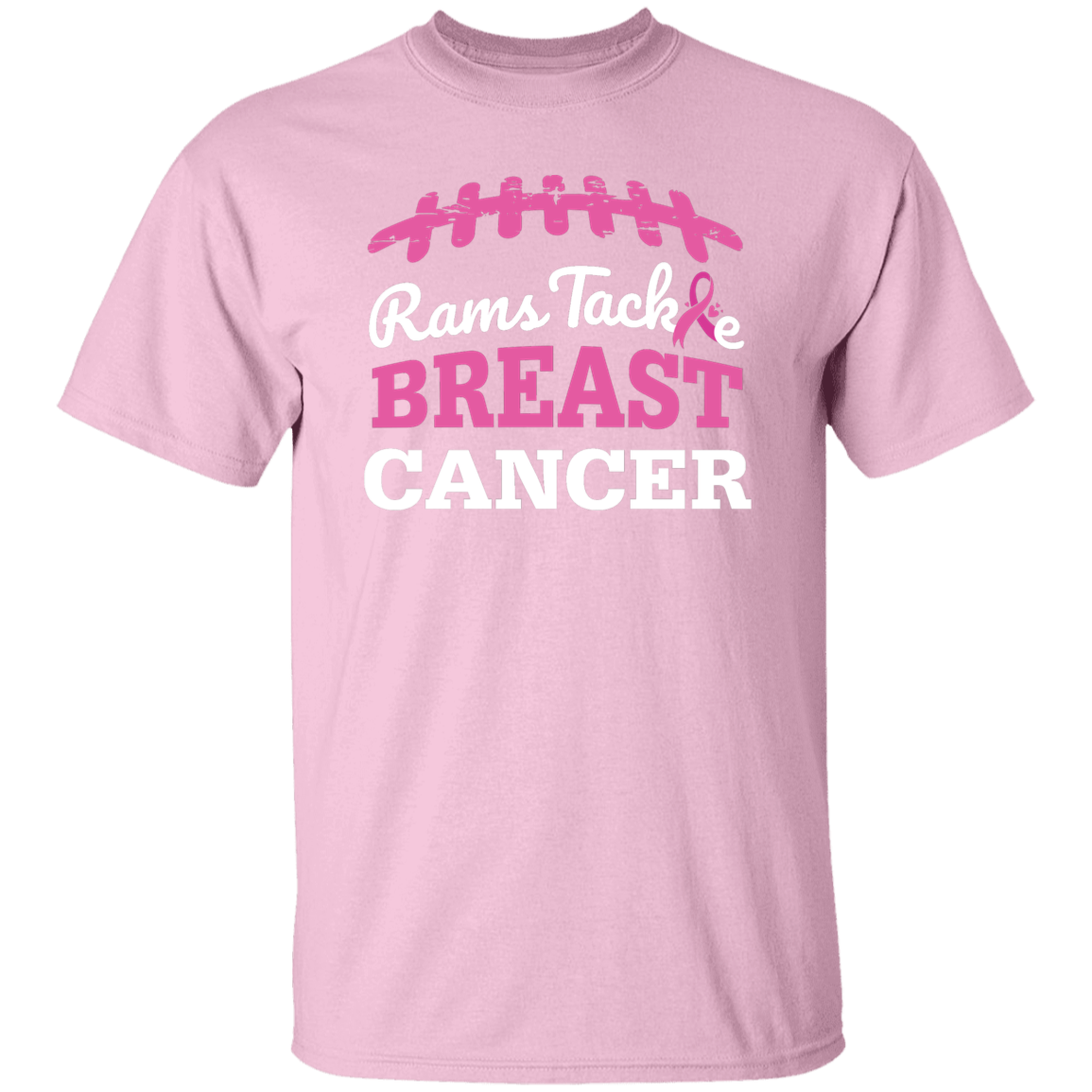 Mens Rams Tackle Breast Cancer T-Shirt