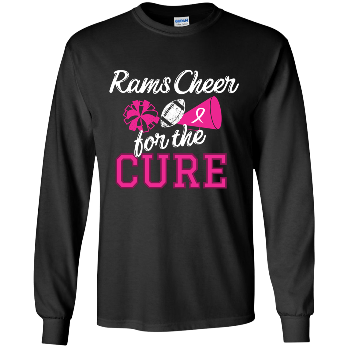Youth Rams Cheer for the Cure LS Shirt