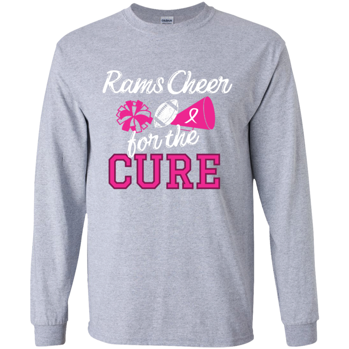 Youth Rams Cheer for the Cure LS Shirt