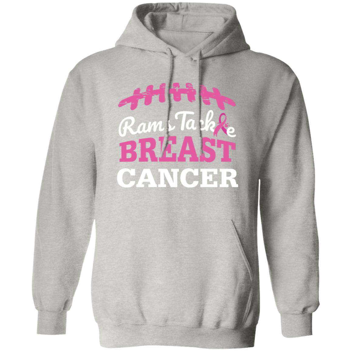 Mens Rams Tackle Breast Cancer Hoodie