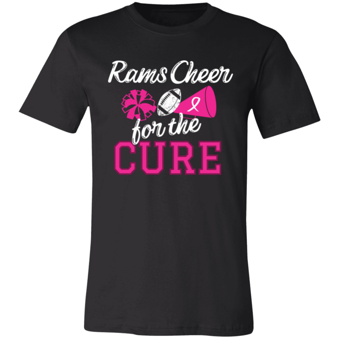 Mens Rams Cheer for the Cure T-Shirt