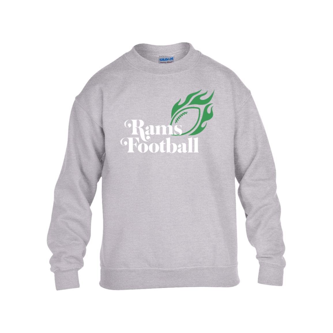 Rams "Fire" Football Youth Fleece Crew