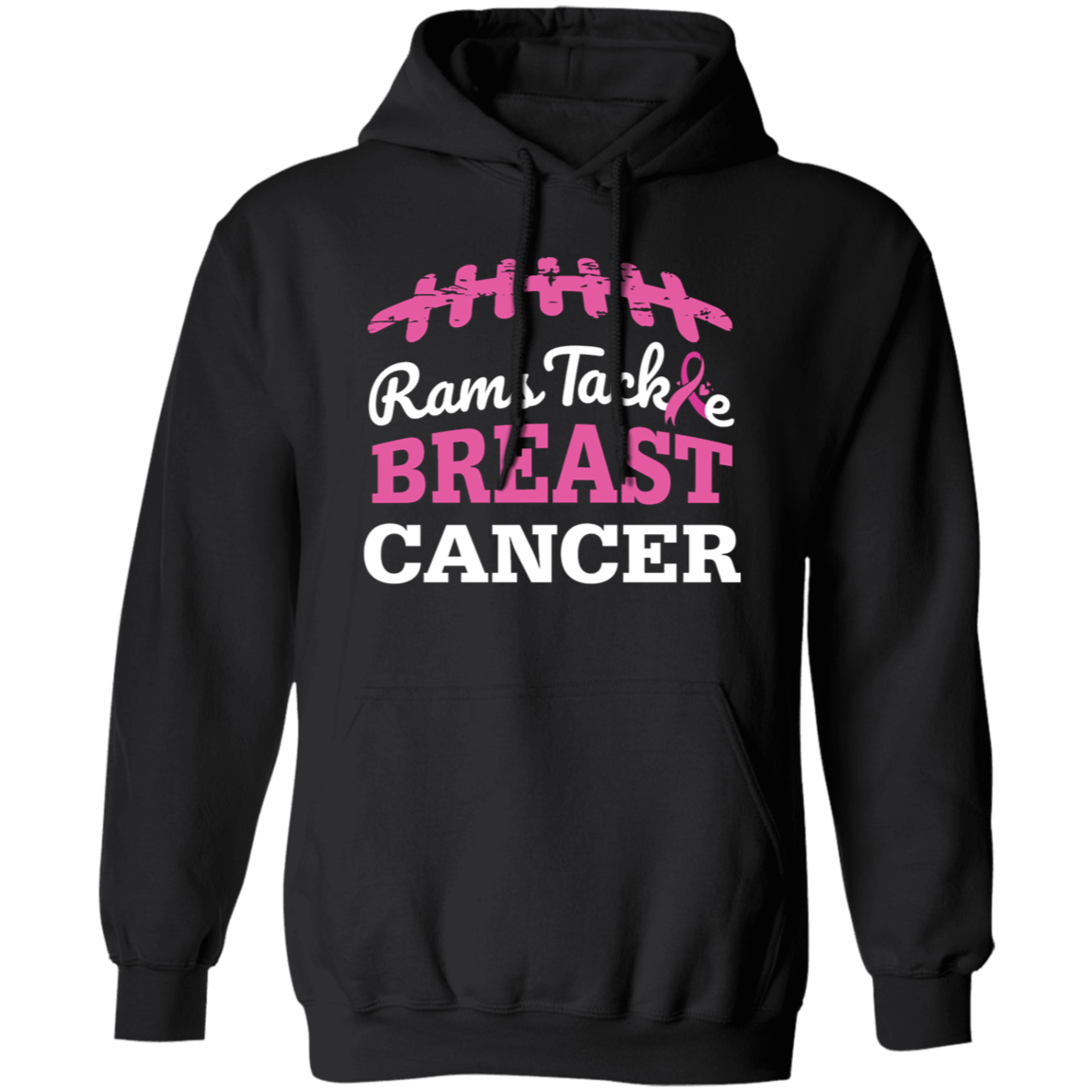 Mens Rams Tackle Breast Cancer Hoodie