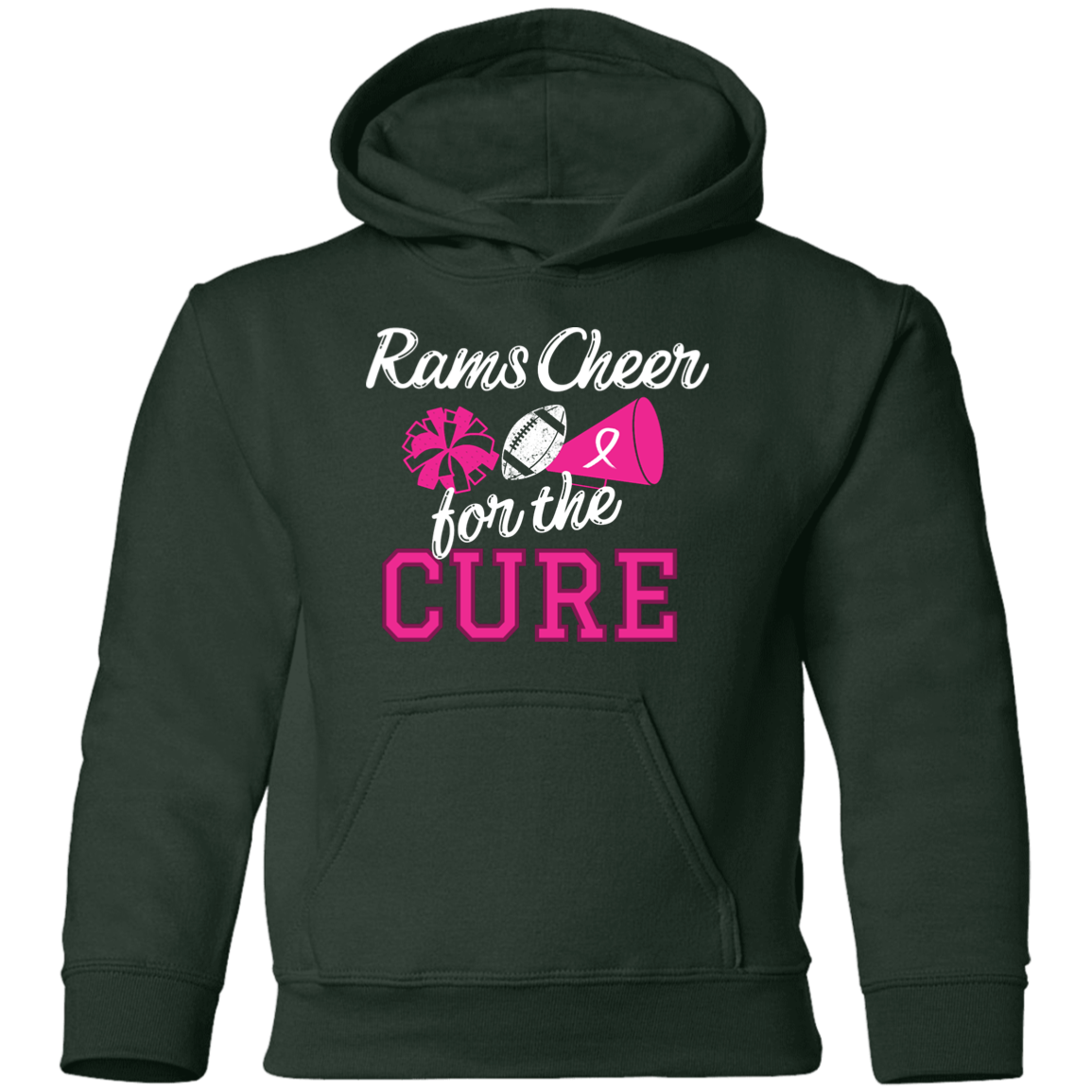 Youth Rams Cheer for a Cure Hoodie