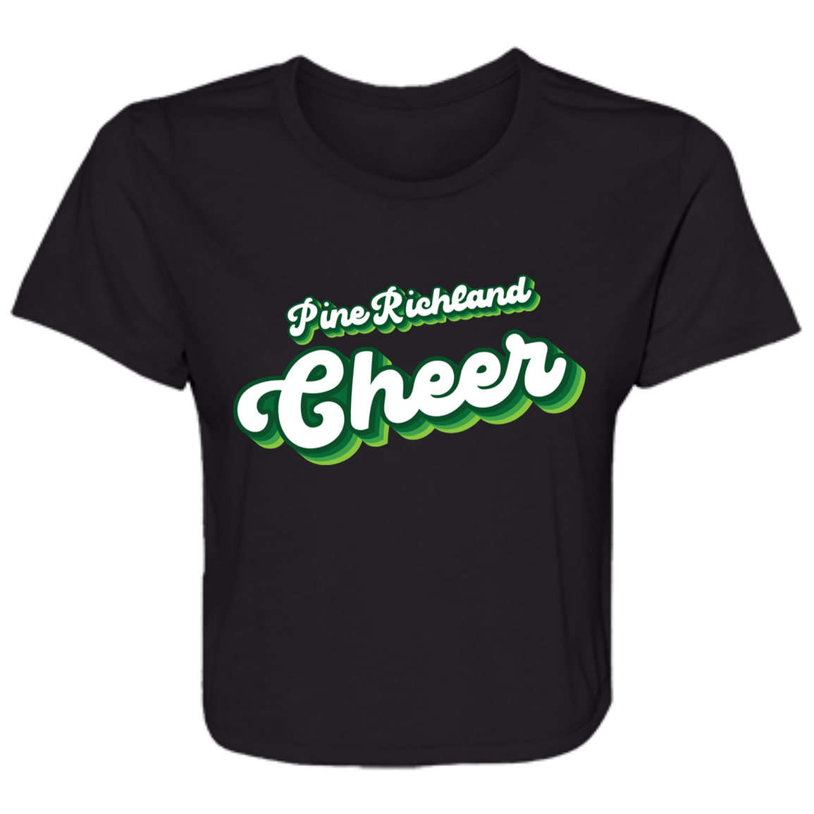 PR Cheer "Groovy" Ladies' Flowy Cropped Tee