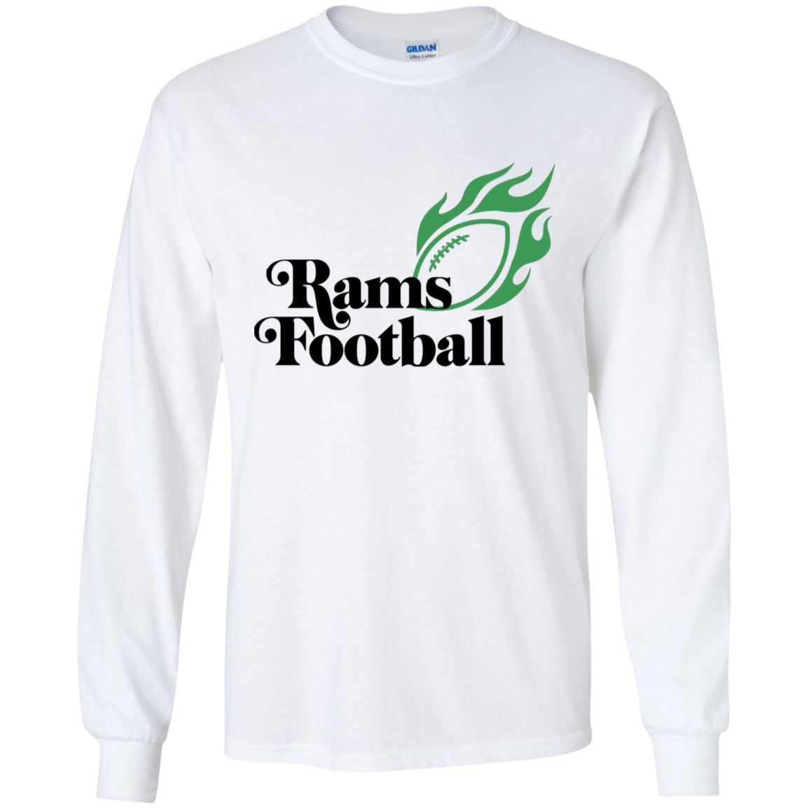 Rams "Fire" Football Youth LS Tee