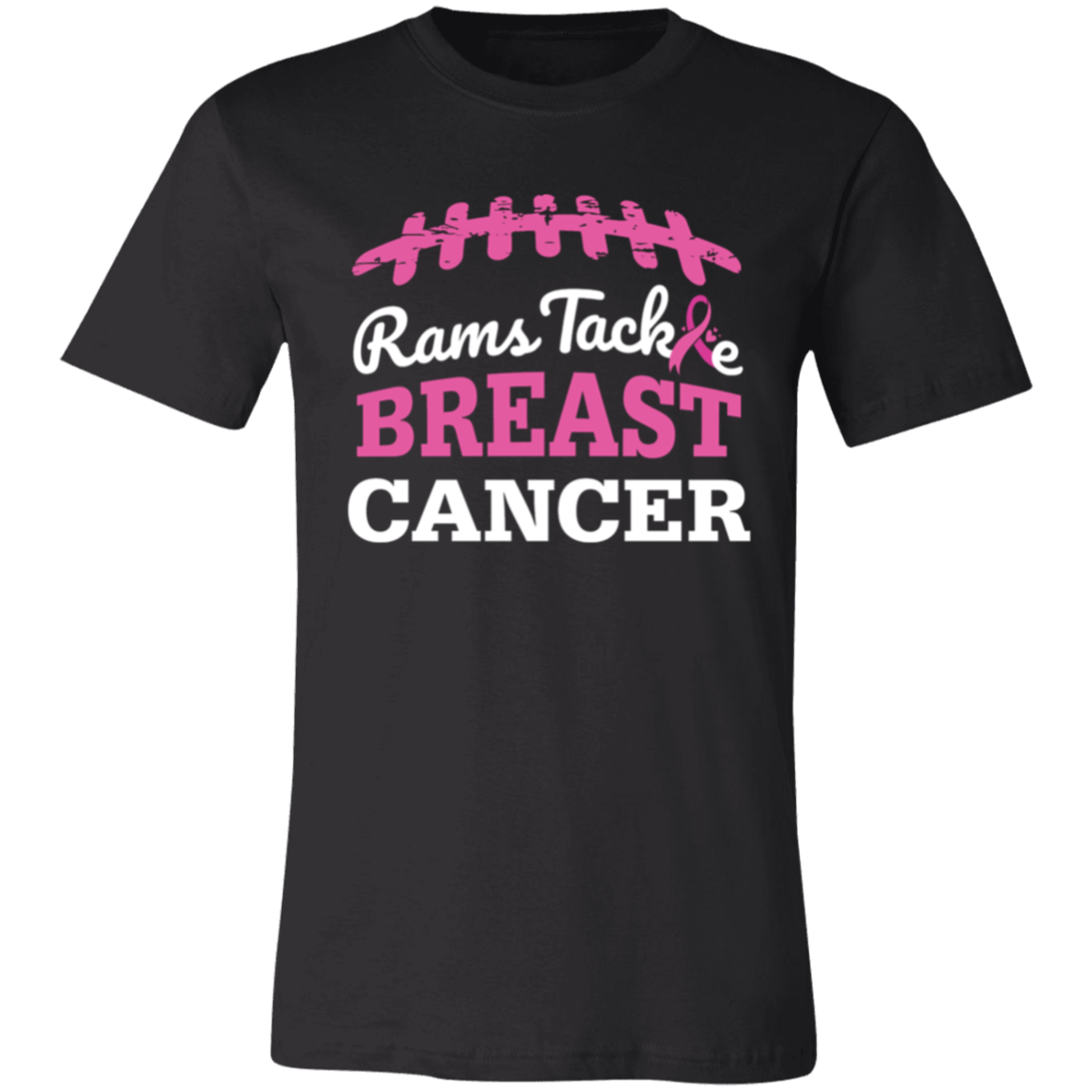 Mens Rams Tackle Breast Cancer T-Shirt