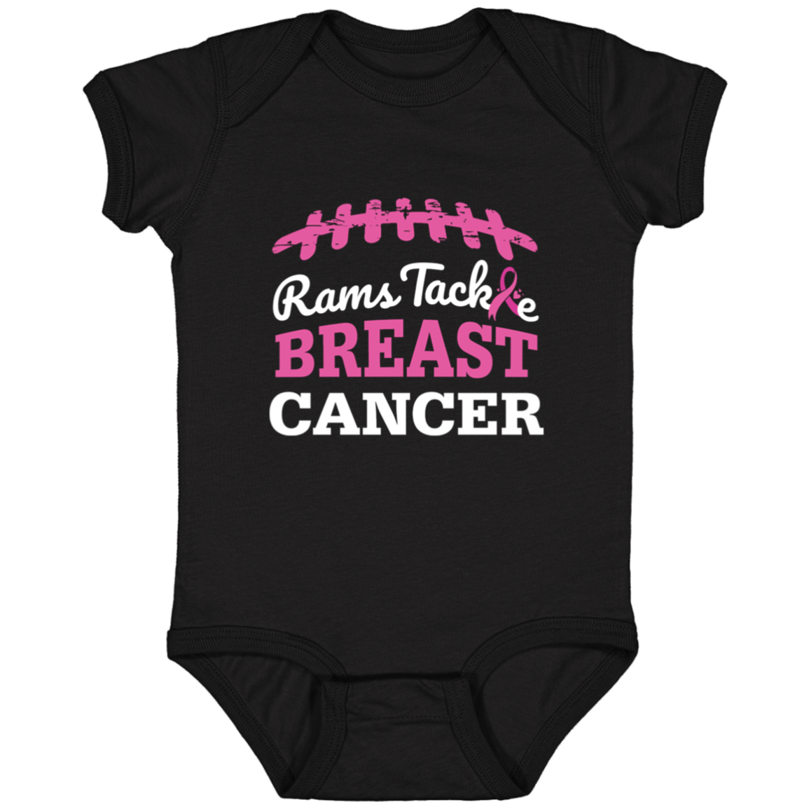 Infant Rams Tackle Breast Cancer Bodysuit
