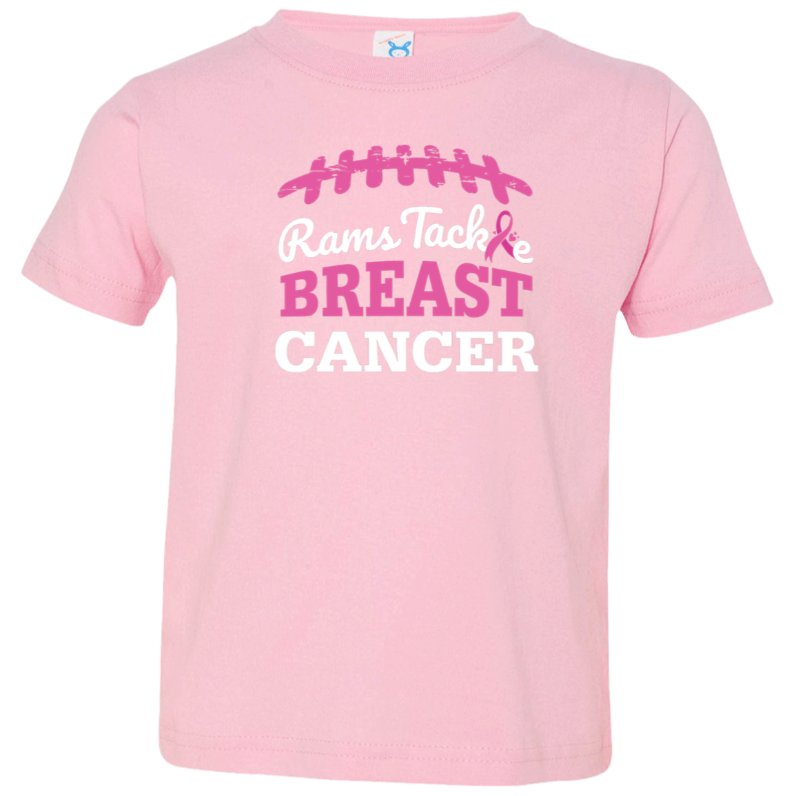 Toddler Rams Tackle Breast Cancer T-Shirt