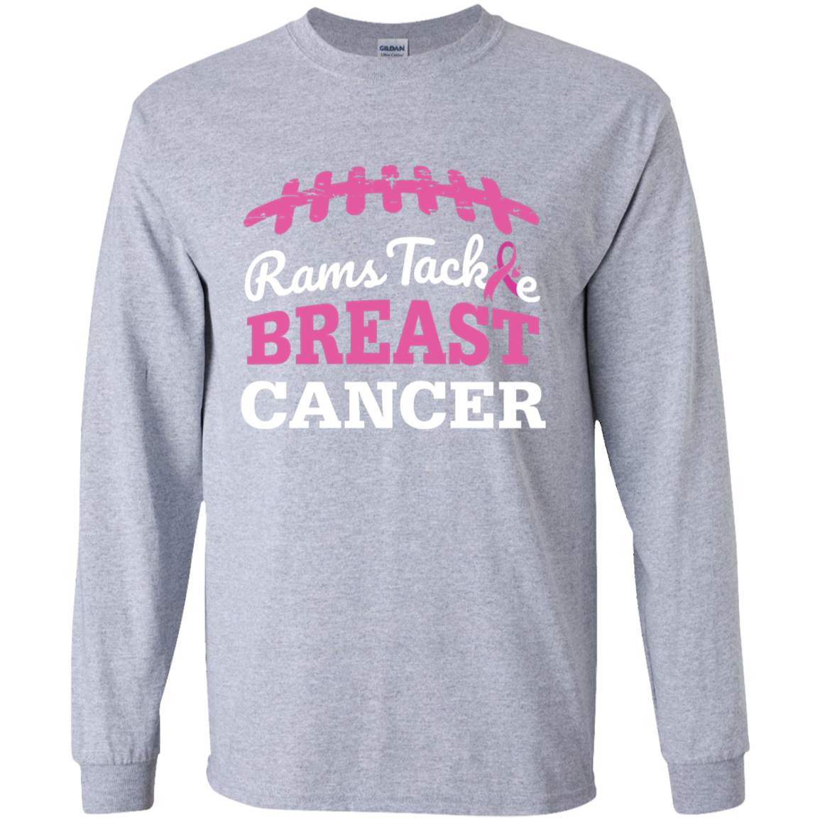 Youth Rams Tackle Breast Cancer LS Shirt