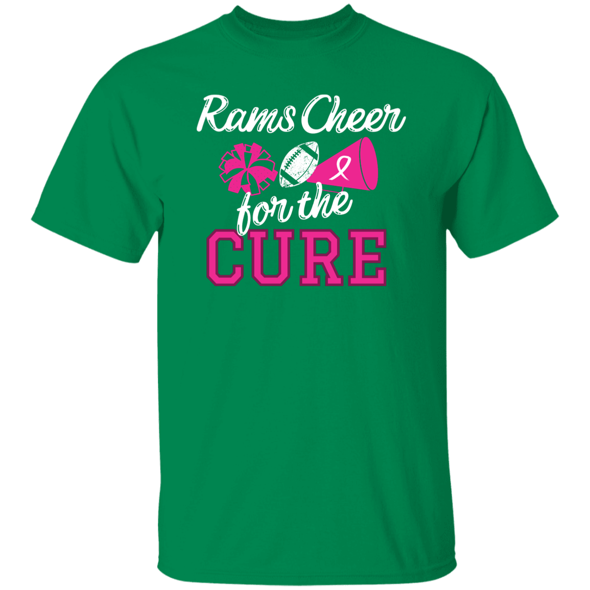 Mens Rams Cheer for the Cure T-Shirt