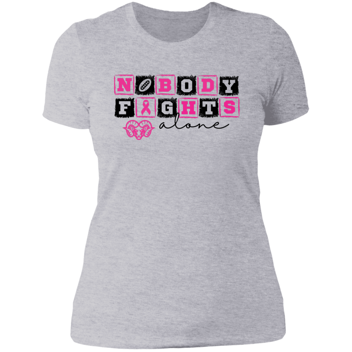 Ladies' Nobody Fights Alone Boyfriend T-Shirt
