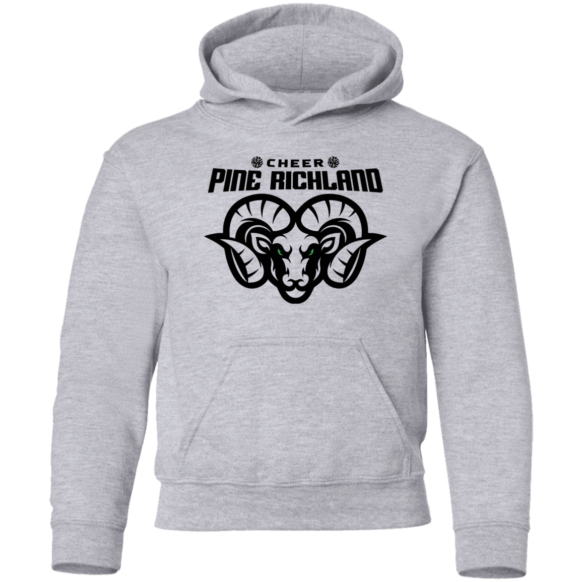 PR Cheer w/ Black Logo Youth Pullover Hoodie