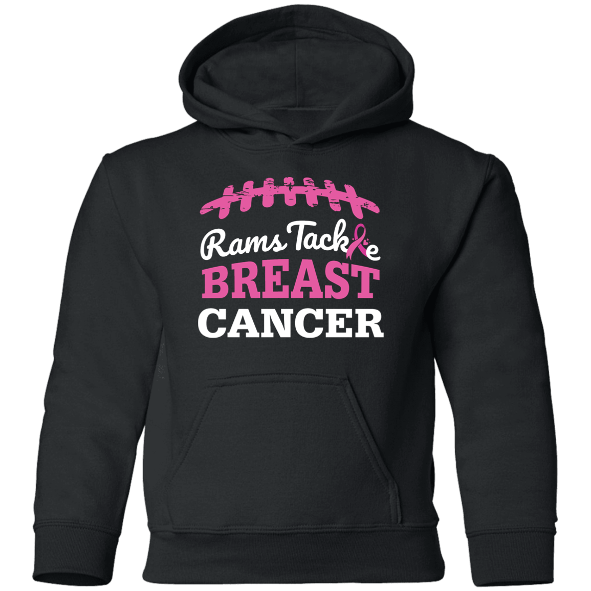 Youth Rams Tackle Breast Cancer Hoodie