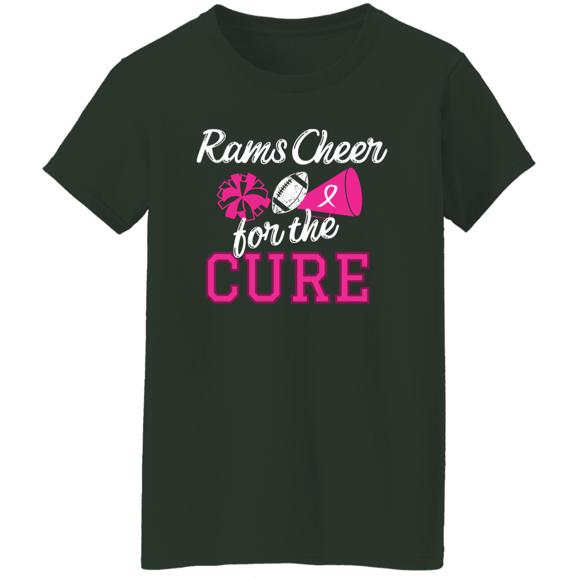 Ladies Rams Cheer for the Cure T-Shirt