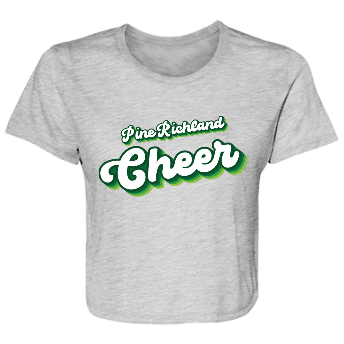 PR Cheer "Groovy" Ladies' Flowy Cropped Tee