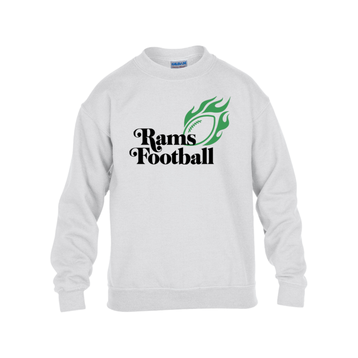 Rams "Fire" Football Youth Fleece Crew
