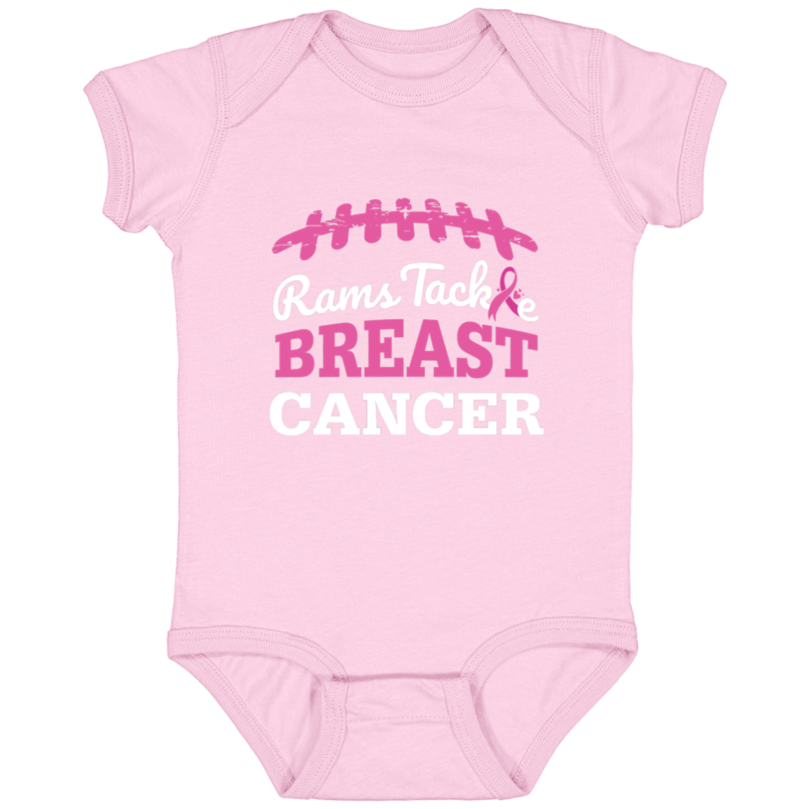 Infant Rams Tackle Breast Cancer Bodysuit