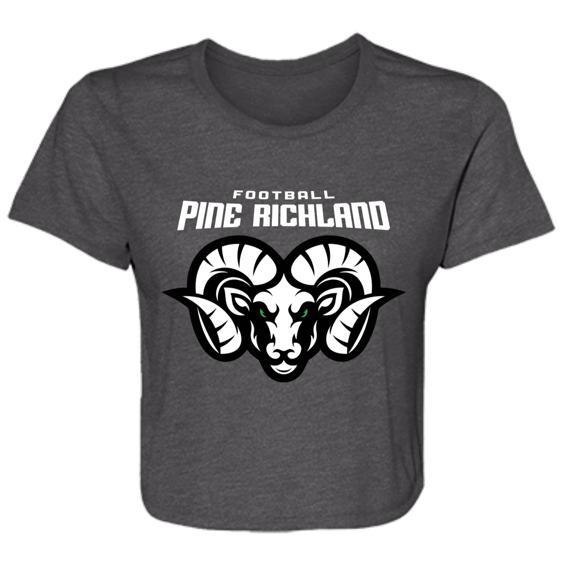 PR Football Logo Ladies' Flowy Cropped Tee