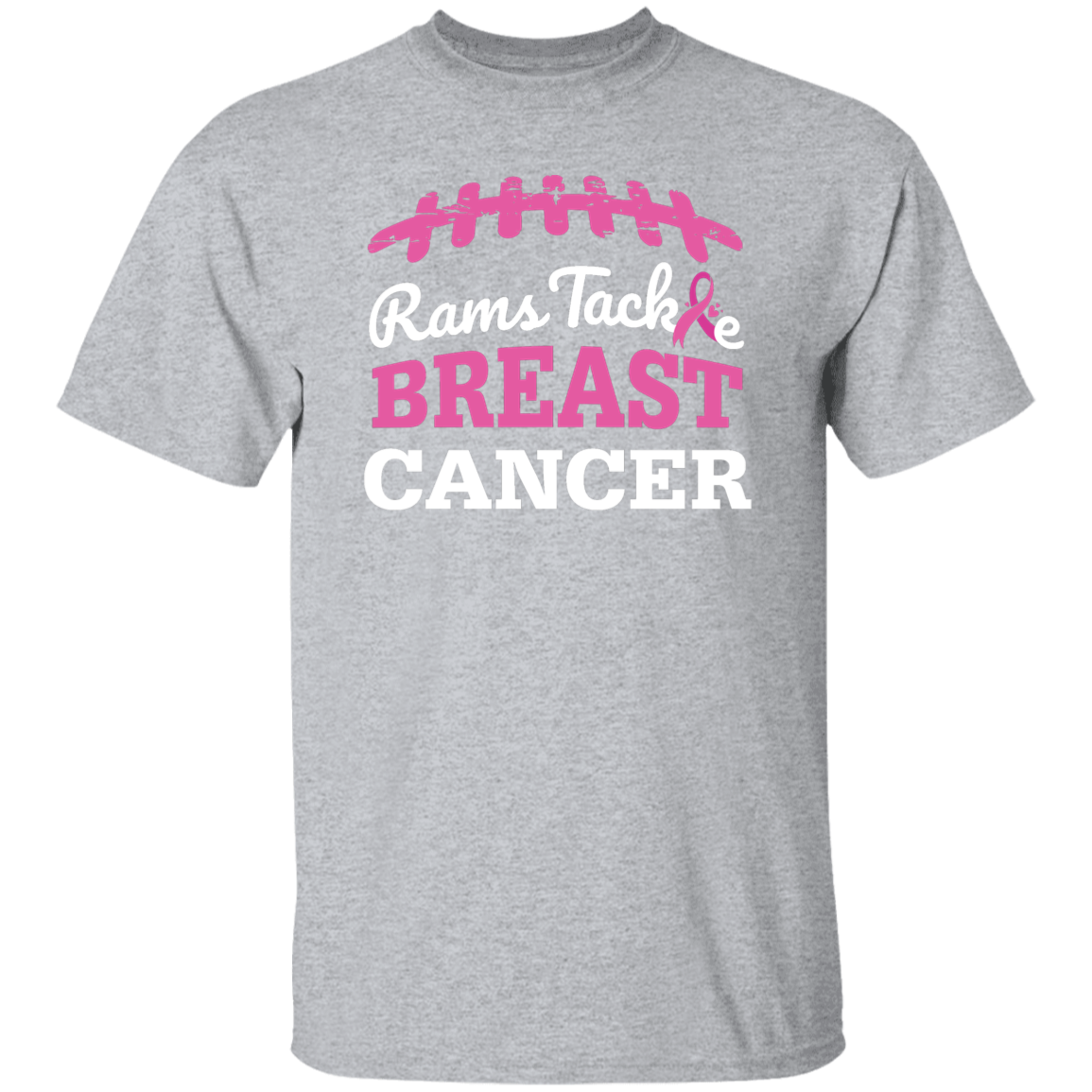 Mens Rams Tackle Breast Cancer T-Shirt