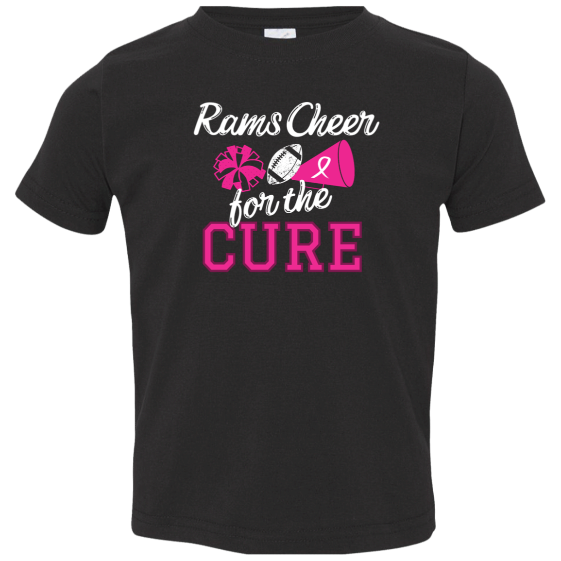 Toddler Rams Cheer For the Cure T-Shirt