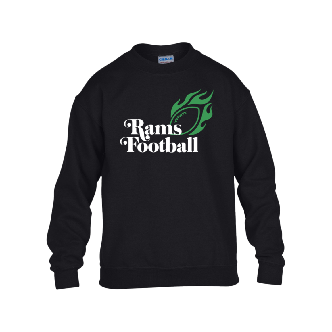 Rams "Fire" Football Youth Fleece Crew