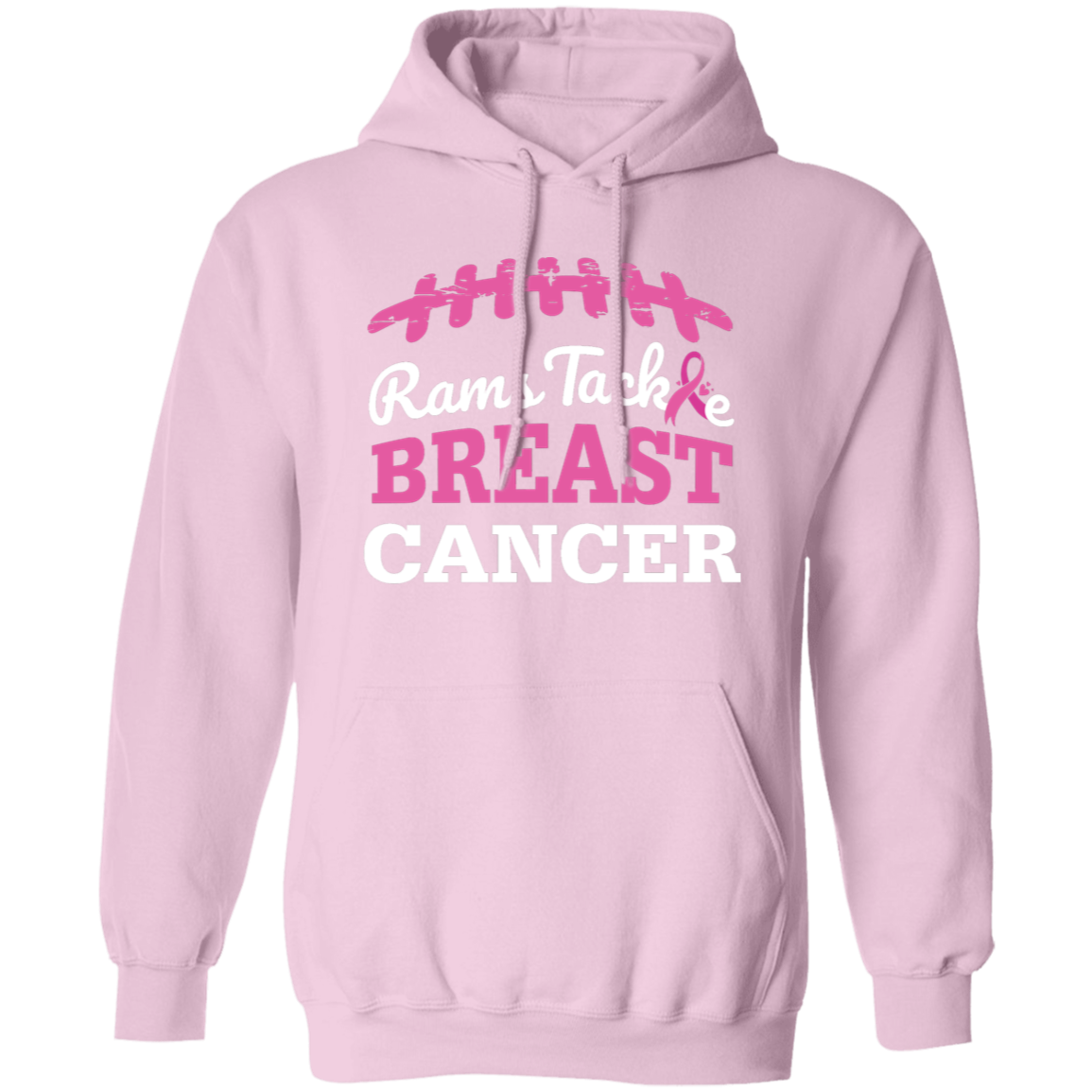 Mens Rams Tackle Breast Cancer Hoodie