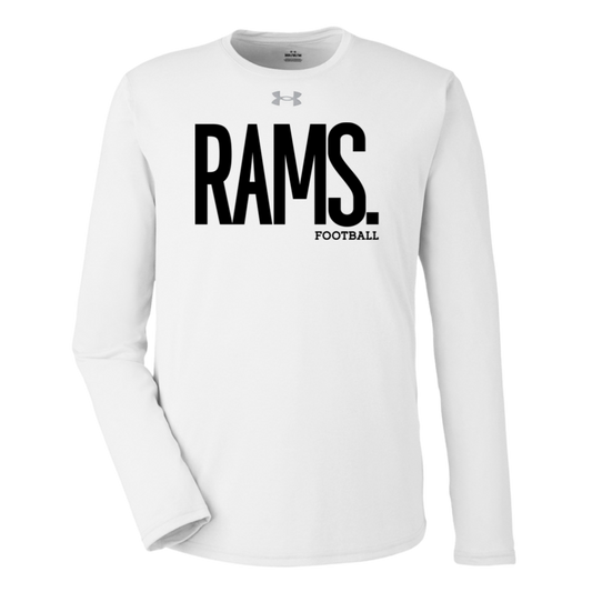 RAMS Football "Bold" Men's Under Armour Tech LS Tee