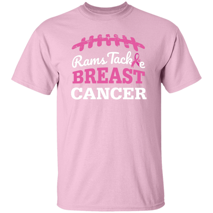Mens Rams Tackle Breast Cancer T-Shirt