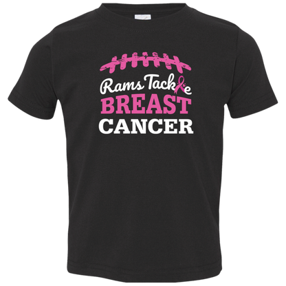 Toddler Rams Tackle Breast Cancer T-Shirt