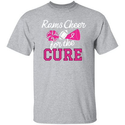 Mens Rams Cheer for the Cure T-Shirt