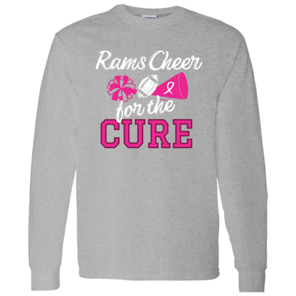 Mens Rams Cheer for the Cure LS Shirt