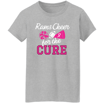 Ladies Rams Cheer for the Cure T-Shirt