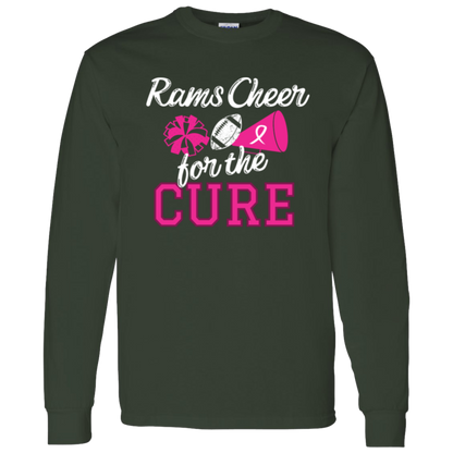 Mens Rams Cheer for the Cure LS Shirt