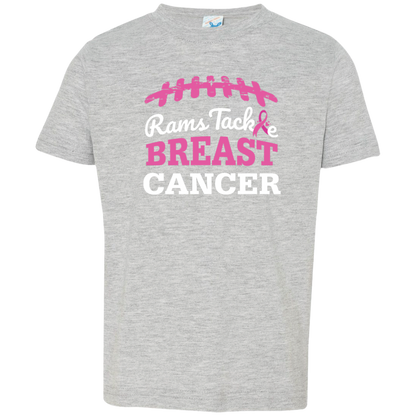 Toddler Rams Tackle Breast Cancer T-Shirt