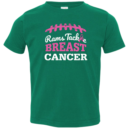 Toddler Rams Tackle Breast Cancer T-Shirt