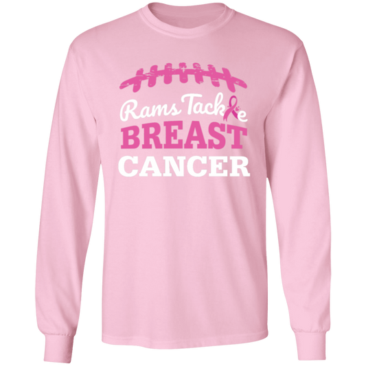 Mens Rams Tackle Breast Cancer LS Shirt