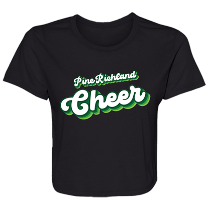 PR Cheer "Groovy" Ladies' Flowy Cropped Tee