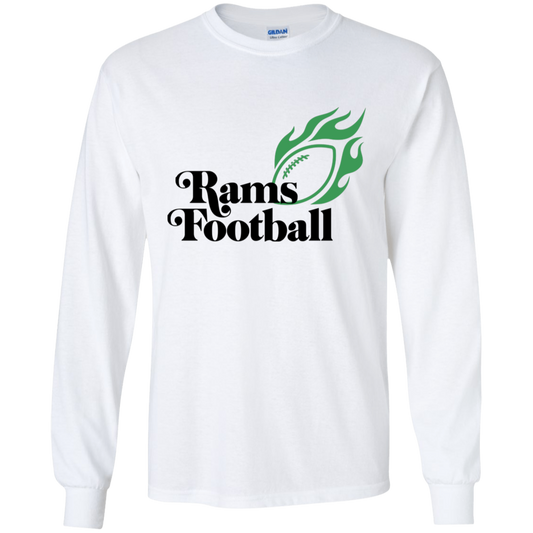 Rams "Fire" Football Youth LS Tee