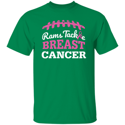 Mens Rams Tackle Breast Cancer T-Shirt