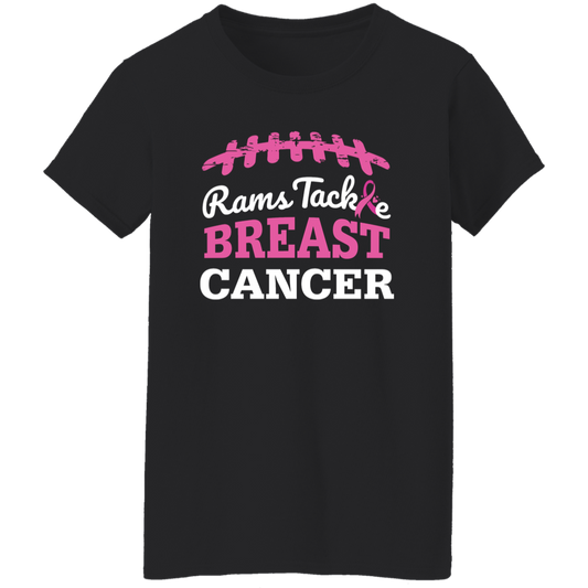 Ladies' Rams Tackle Breast Cancer T-Shirt