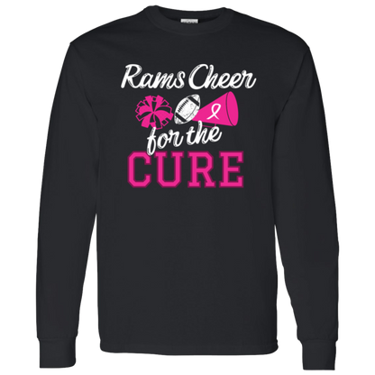 Mens Rams Cheer for the Cure LS Shirt