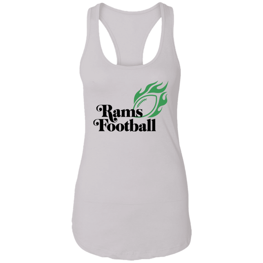 Rams "Fire" Football Ladies Racerback Tank