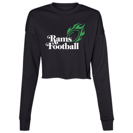 Rams "Fire" Football Ladies' Cropped Fleece Crew