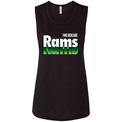 PR RAMS "Repeat" Ladies' Flowy Muscle Tank