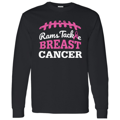 Mens Rams Tackle Breast Cancer LS Shirt