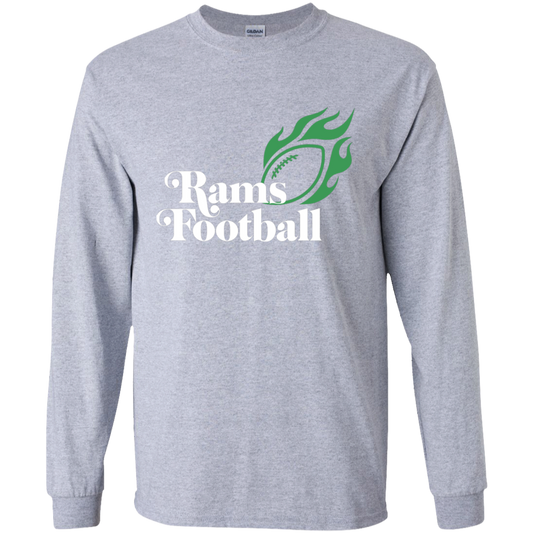 Rams "Fire" Football Youth LS Tee